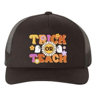 Retro Trick Or Teach Ghost Teacher Halloween Wo Yupoong Adult 5-Panel Trucker Hat