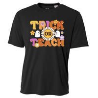 Retro Trick Or Teach Ghost Teacher Halloween Wo Cooling Performance Crew T-Shirt