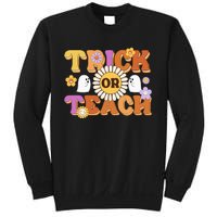 Retro Trick Or Teach Ghost Teacher Halloween Wo Sweatshirt