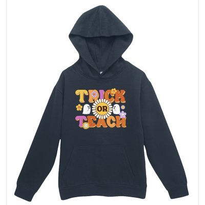 Retro Trick Or Teach Ghost Teacher Halloween Wo Urban Pullover Hoodie