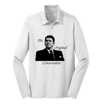 Reagan: The Original Conservative Silk Touch Performance Long Sleeve Polo