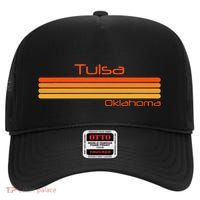 Retro Tulsa Oklahoma High Crown Mesh Back Trucker Hat