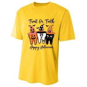 Retro Trick Or Teeth Funny Dental Halloween Treat Dentist Great Gift Performance Sprint T-Shirt