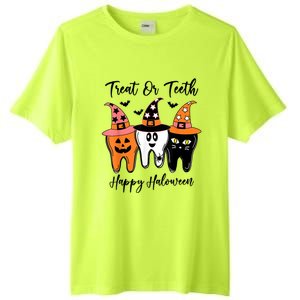 Retro Trick Or Teeth Funny Dental Halloween Treat Dentist Great Gift Tall Fusion ChromaSoft Performance T-Shirt