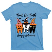 Retro Trick Or Teeth Funny Dental Halloween Treat Dentist Great Gift T-Shirt