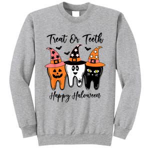 Retro Trick Or Teeth Funny Dental Halloween Treat Dentist Great Gift Sweatshirt