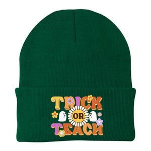 Retro Trick Or Teach Ghost Teacher Halloween Costume Knit Cap Winter Beanie