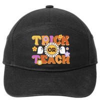 Retro Trick Or Teach Ghost Teacher Halloween Costume 7-Panel Snapback Hat