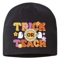 Retro Trick Or Teach Ghost Teacher Halloween Costume Sustainable Beanie