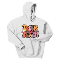 Retro Trick Or Teach Teacher Halloween Kids Hoodie