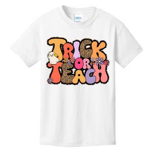 Retro Trick Or Teach Teacher Halloween Kids T-Shirt