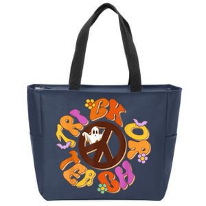 Retro Trick Or Teach Ghost Teacher Halloween Costume Wo Zip Tote Bag