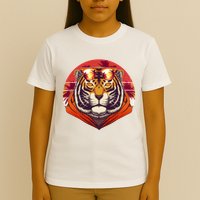Retro Tropical Palm Tree Hipster Tiger T-Shirt