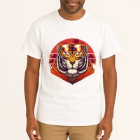 Retro Tropical Palm Tree Hipster Tiger Tall T-Shirt