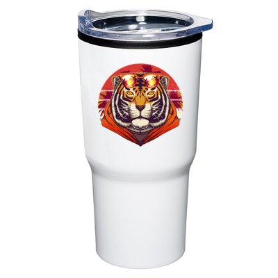 Retro Tropical Palm Tree Hipster Tiger Tumbler