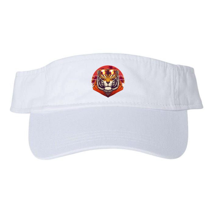 Retro Tropical Palm Tree Hipster Tiger Visor