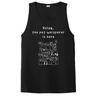 Relax The Pet Whisperer Is Here Funny Dog Cat Pet Sitter PosiCharge Competitor Tank