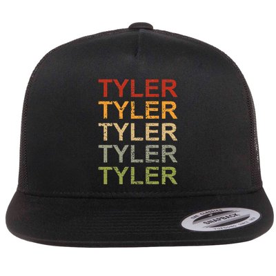 Retro Tyler Personalized Tyler Name Boy Man Tyler Flat Bill Trucker Hat