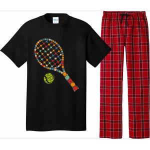 Retro Tennis Player & Ball With Polka Dots Happy Dot Day Pajama Set