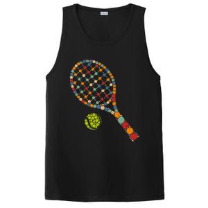 Retro Tennis Player & Ball With Polka Dots Happy Dot Day PosiCharge Competitor Tank