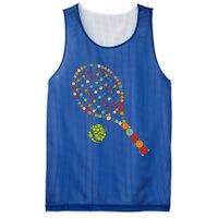 Retro Tennis Player & Ball With Polka Dots Happy Dot Day Mesh Reversible Basketball Jersey Tank