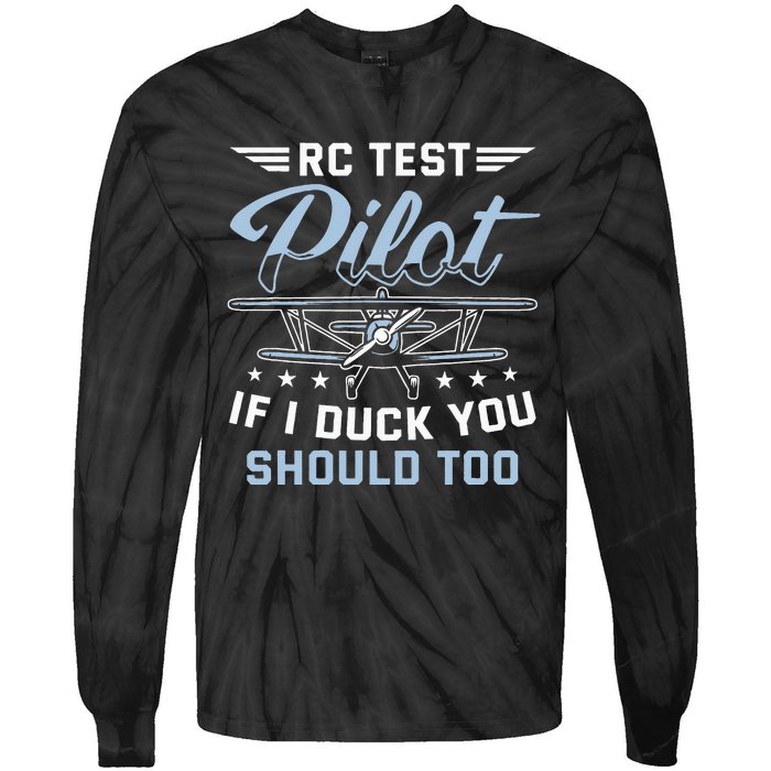 RC Test Pilot Model Airplane Pilot model flight Rc Airplane Tie-Dye Long Sleeve Shirt