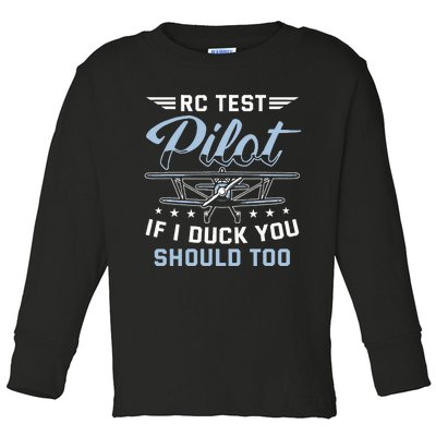 RC Test Pilot Model Airplane Pilot model flight Rc Airplane Toddler Long Sleeve Shirt