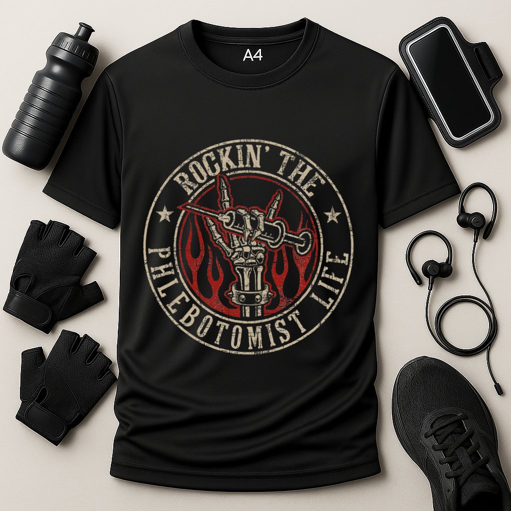 Rockin The Phlebotomist Life Phlebotomy Technician Cooling Performance Crew T-Shirt