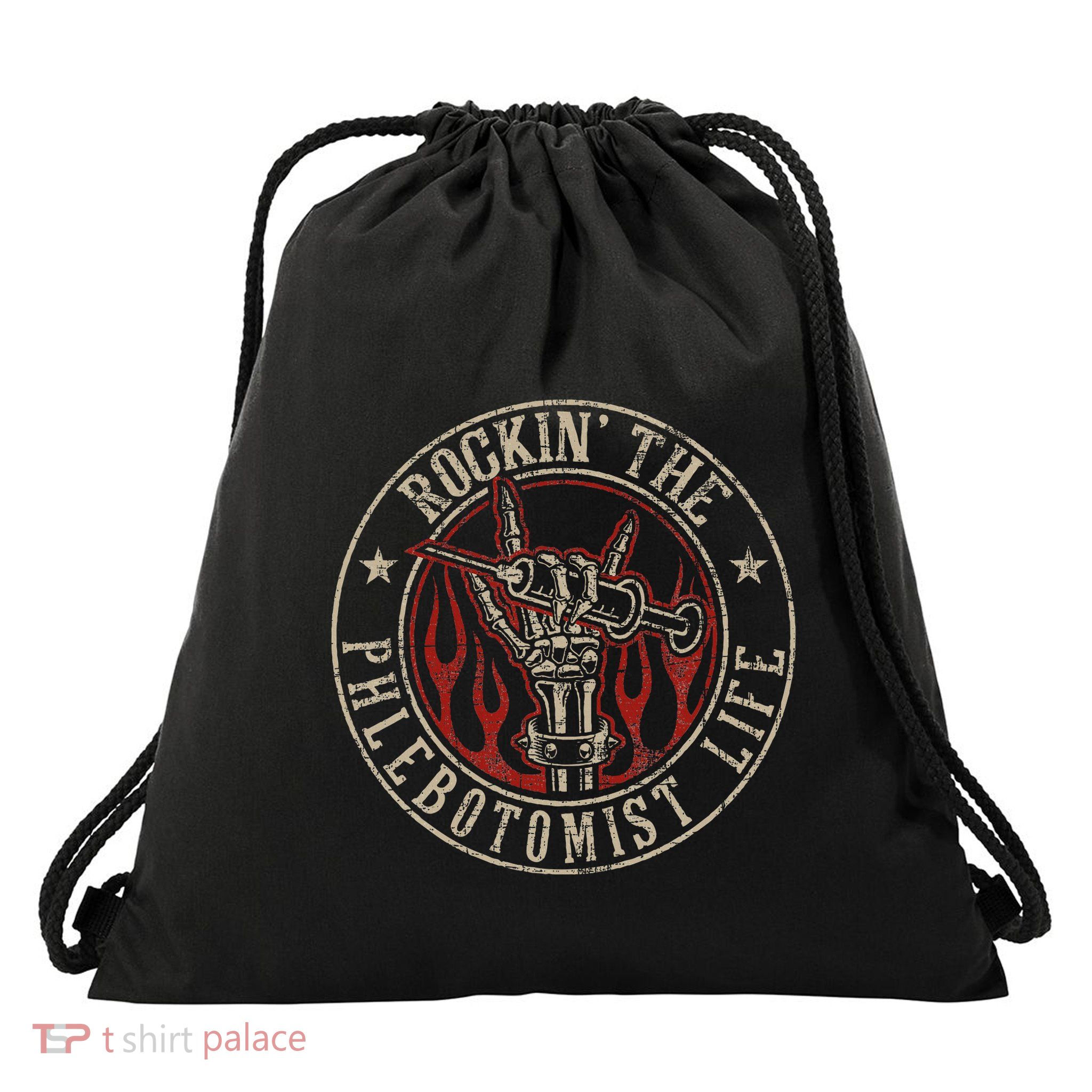 Rockin The Phlebotomist Life Phlebotomy Technician Drawstring Bag