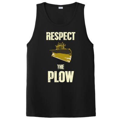 Respect The Plow Funny Snowplow Driver Cool Gift PosiCharge Competitor Tank