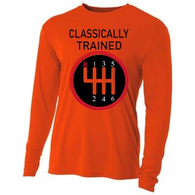 Racing Three Pedals Classically Trained Ual Transmission Gift Cooling Performance Long Sleeve Crew