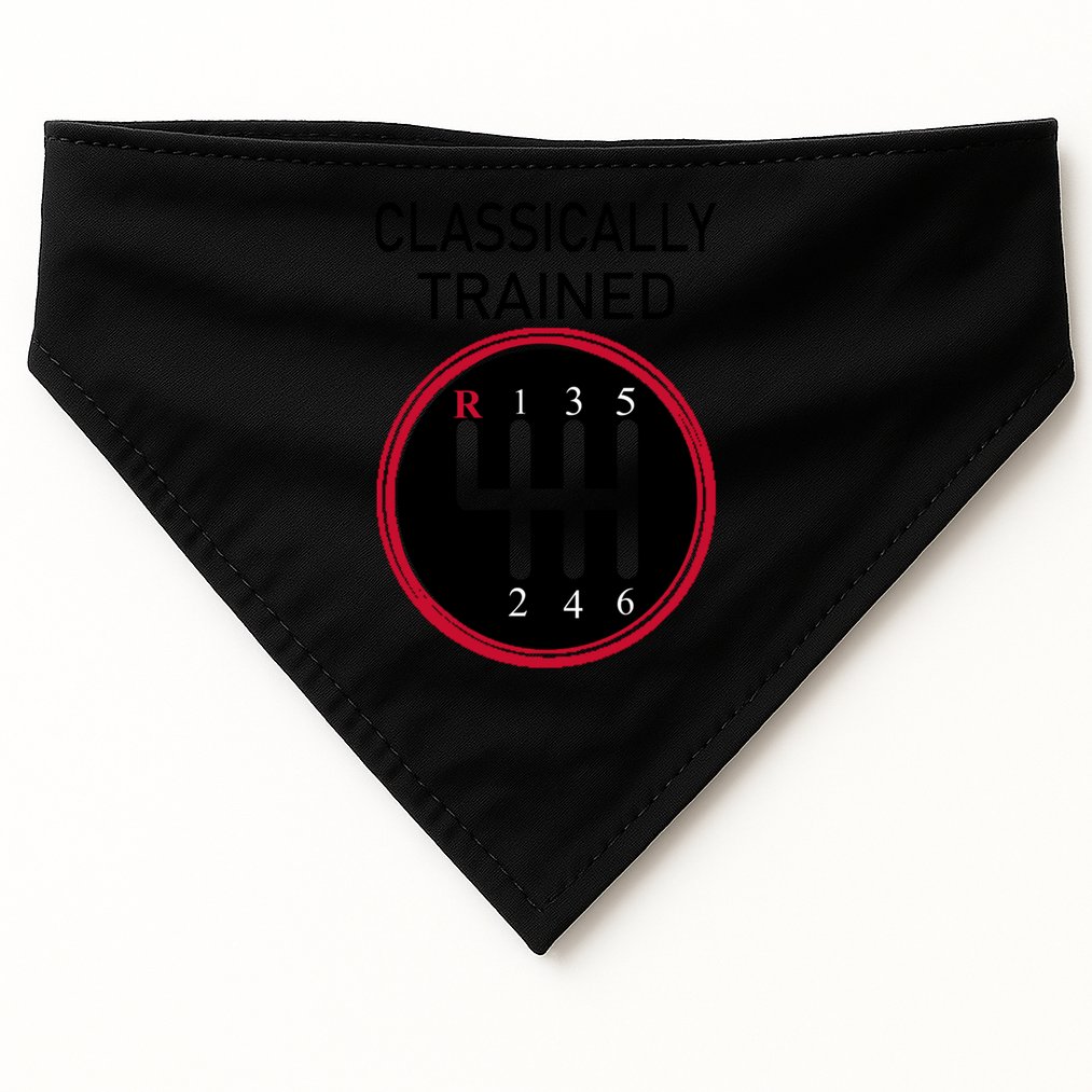 Racing Three Pedals Classically Trained Ual Transmission Gift USA-Made Doggie Bandana