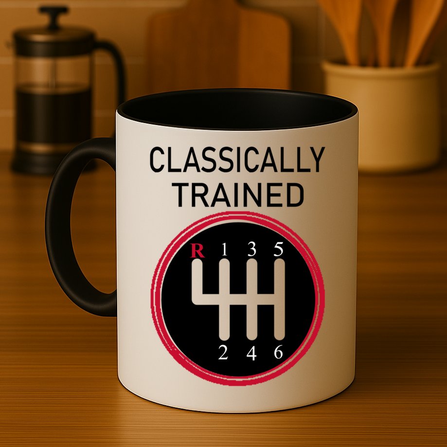 Racing Three Pedals Classically Trained Ual Transmission Gift Mug