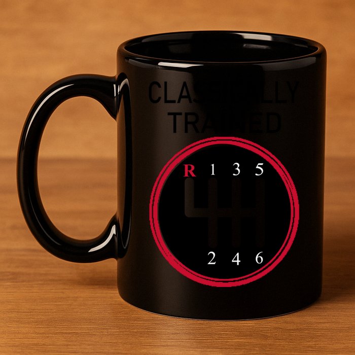 Racing Three Pedals Classically Trained Ual Transmission Gift 11oz C Handle Ceramic Mug