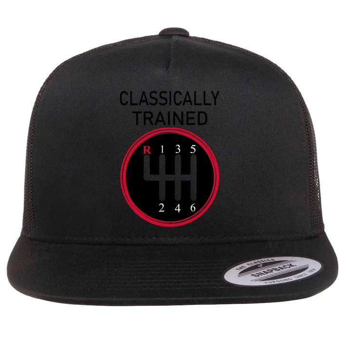 Racing Three Pedals Classically Trained Ual Transmission Gift Flatbill Hat