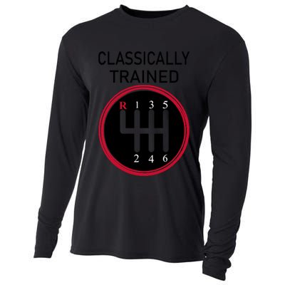 Racing Three Pedals Classically Trained Ual Transmission Gift Cooling Performance Long Sleeve Crew