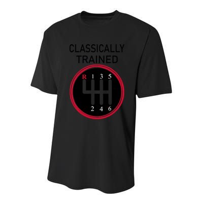 Racing Three Pedals Classically Trained Ual Transmission Gift Youth Performance Sprint T-Shirt