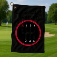 Racing Three Pedals Classically Trained Ual Transmission Gift Golf Towel