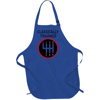 Racing Three Pedals Classically Trained Ual Transmission Gift Full-Length Apron With Pockets