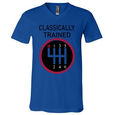 Racing Three Pedals Classically Trained Ual Transmission Gift V-Neck T-Shirt