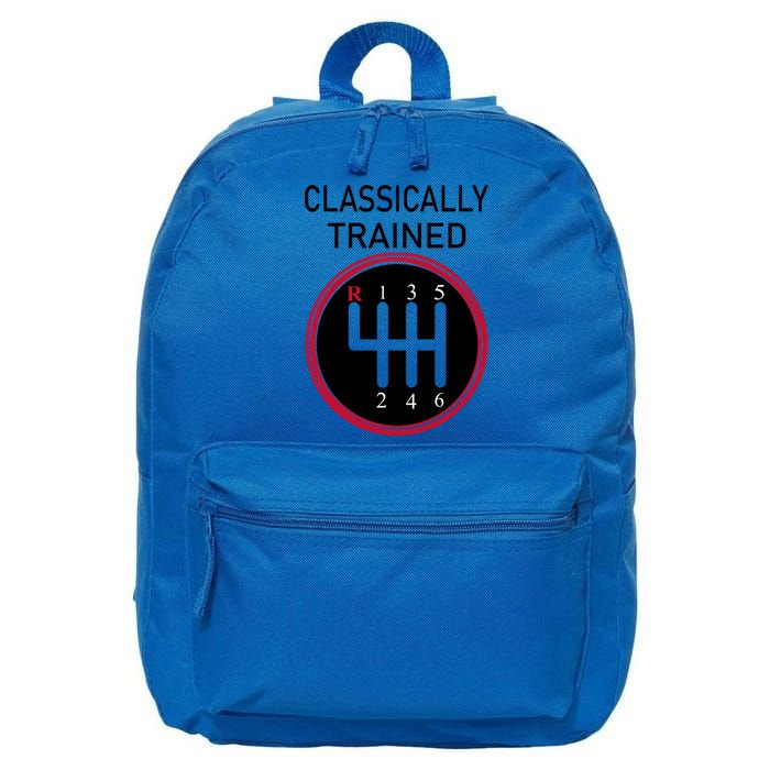 Racing Three Pedals Classically Trained Ual Transmission Gift 16 in Basic Backpack