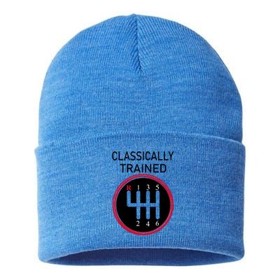 Racing Three Pedals Classically Trained Ual Transmission Gift Sustainable Knit Beanie