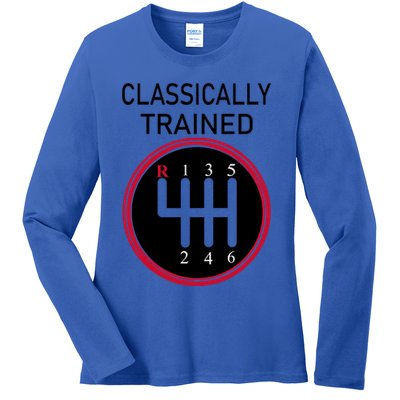 Racing Three Pedals Classically Trained Ual Transmission Gift Ladies Long Sleeve Shirt