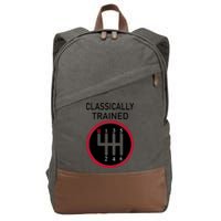 Racing Three Pedals Classically Trained Ual Transmission Gift Cotton Canvas Backpack