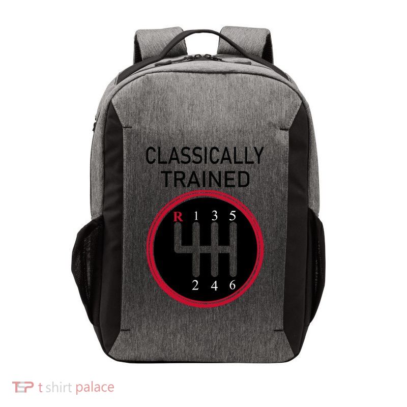 Racing Three Pedals Classically Trained Ual Transmission Gift Vector Backpack