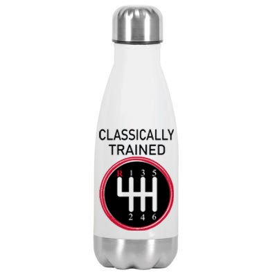 Racing Three Pedals Classically Trained Ual Transmission Gift Stainless Steel Insulated Water Bottle