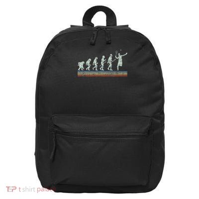 Retro Tennis Player Evolution Racket Game Sports Lover 16 in Basic Backpack