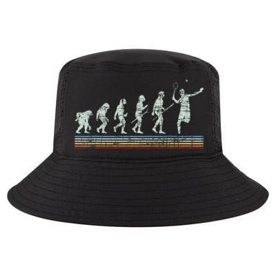 Retro Tennis Player Evolution Racket Game Sports Lover Cool Comfort Performance Bucket Hat