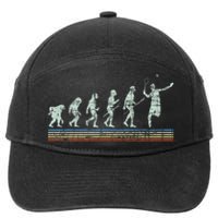 Retro Tennis Player Evolution Racket Game Sports Lover 7-Panel Snapback Hat