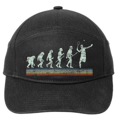 Retro Tennis Player Evolution Racket Game Sports Lover 7-Panel Snapback Hat